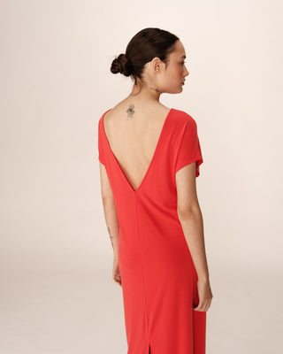 ROBE LONGUE ROUGE PEACE