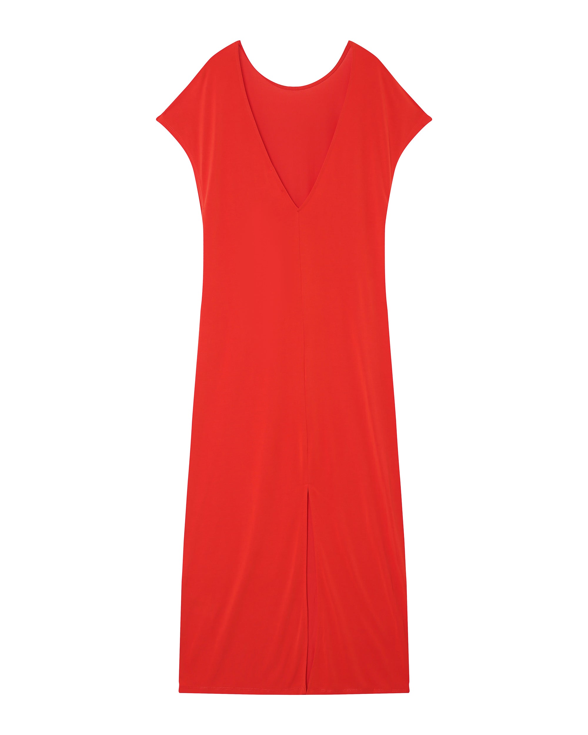 Robe mi-longue en modal rouge Peace