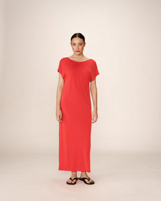 ROBE LONGUE ROUGE PEACE