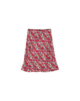 Floral midi skirt red Pearl_13130