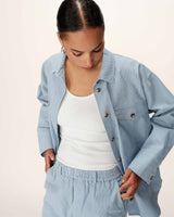 Striped shirt jacket blue Peggy_13019