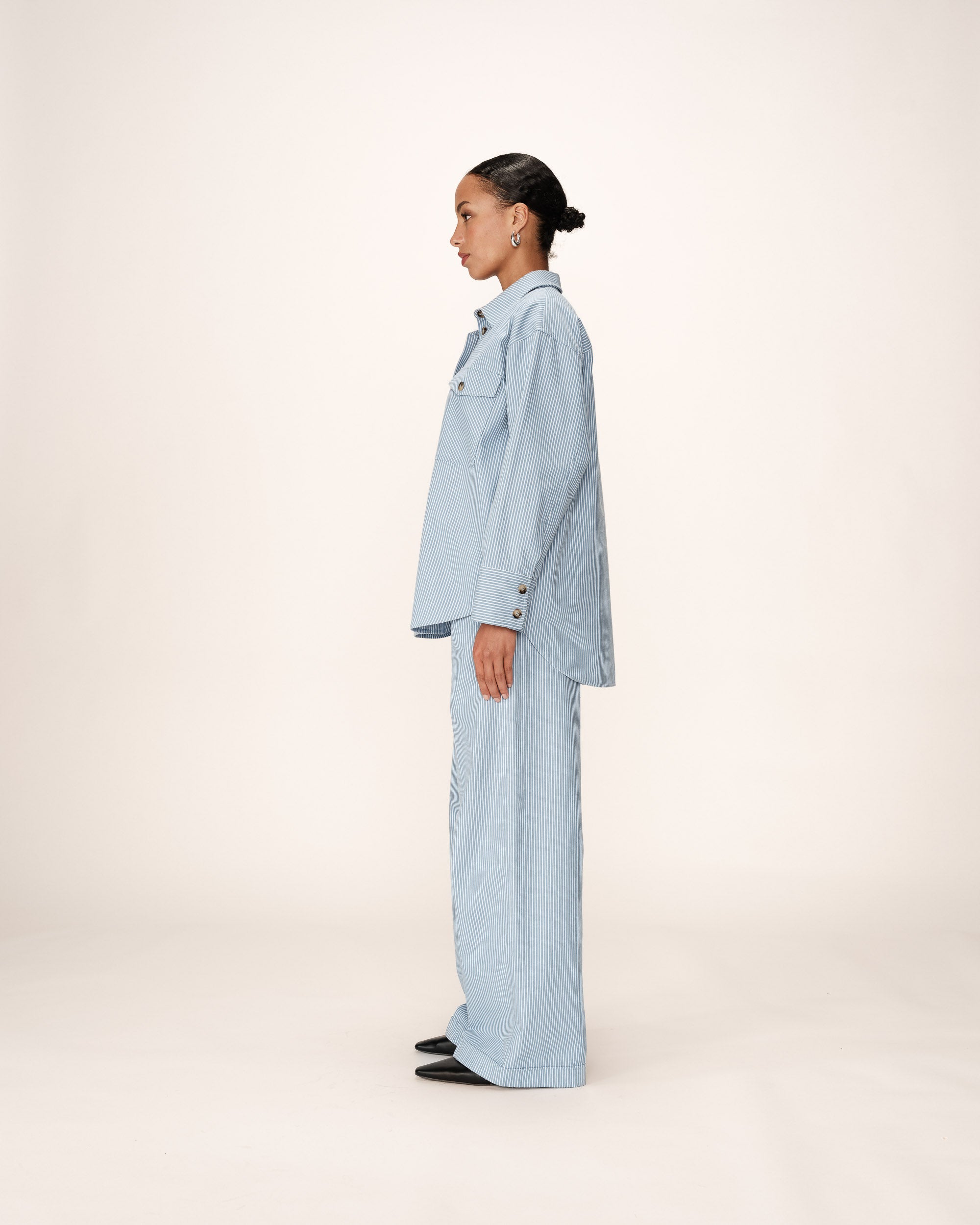 Striped shirt jacket blue Peggy_13019