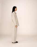 Striped shirt jacket ecru Peggy_13019