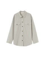 Striped shirt jacket ecru Peggy_13019