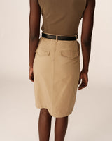 Jupe mi-longue crayon beige Pencil