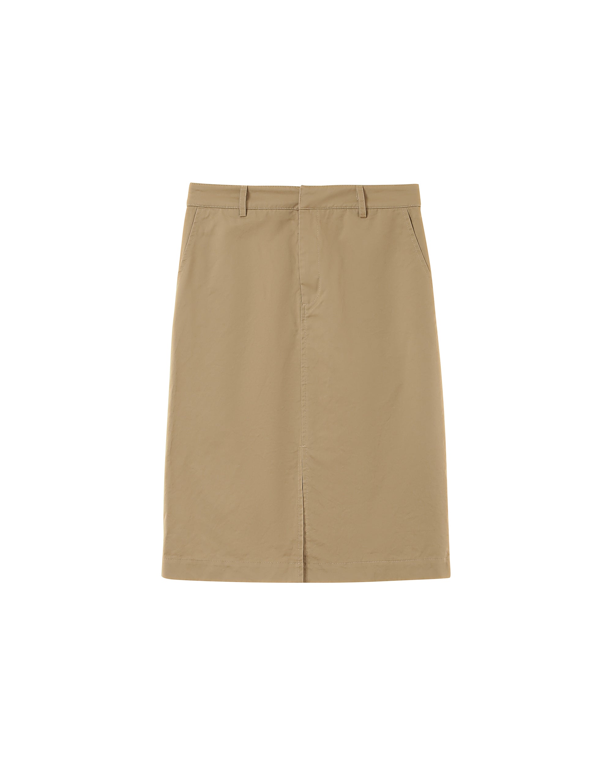 Jupe mi-longue crayon beige Pencil