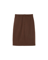 Jupe mi-longue crayon chocolat Pencil