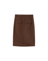 Jupe mi-longue crayon chocolat Pencil