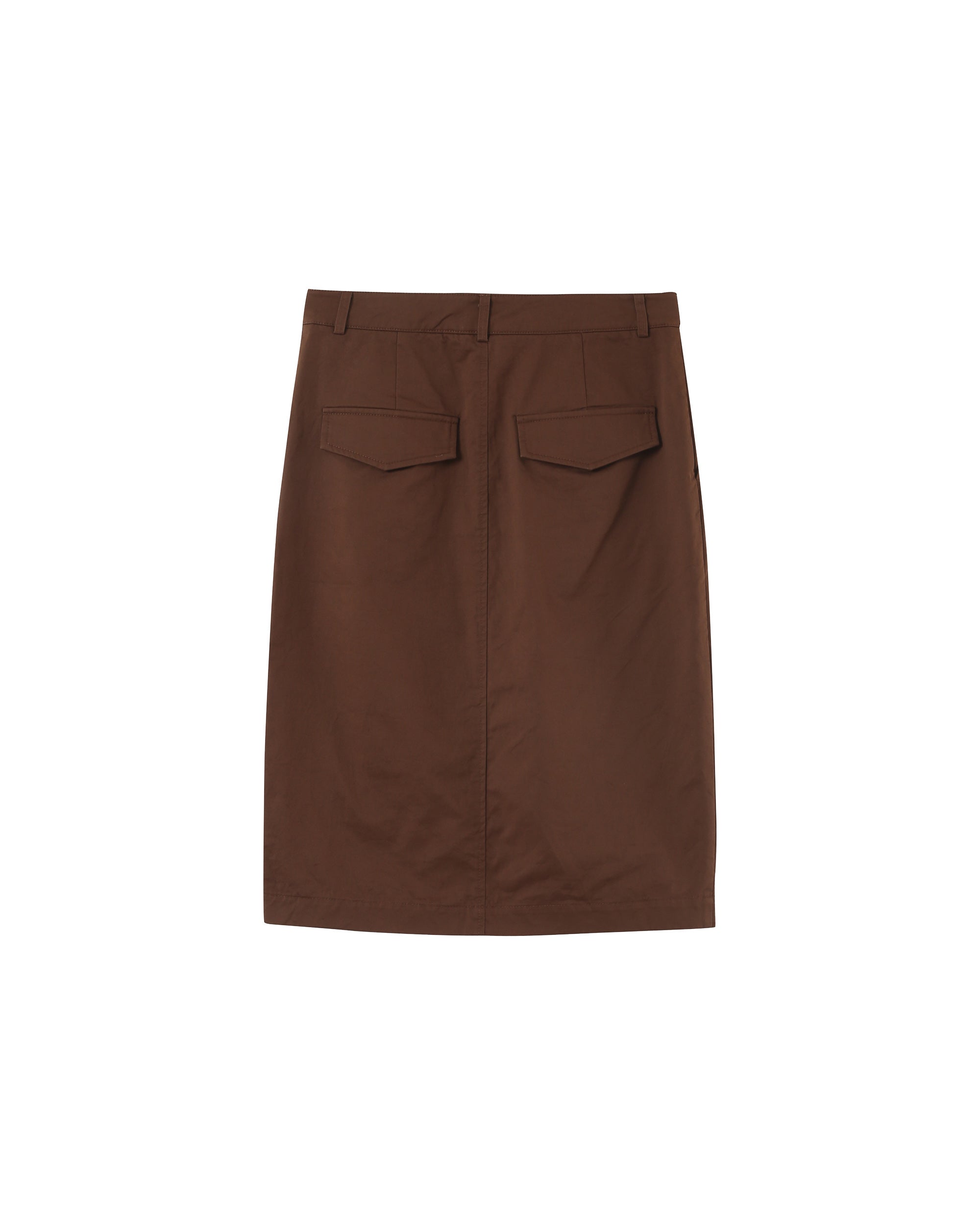 Jupe mi-longue crayon chocolat Pencil