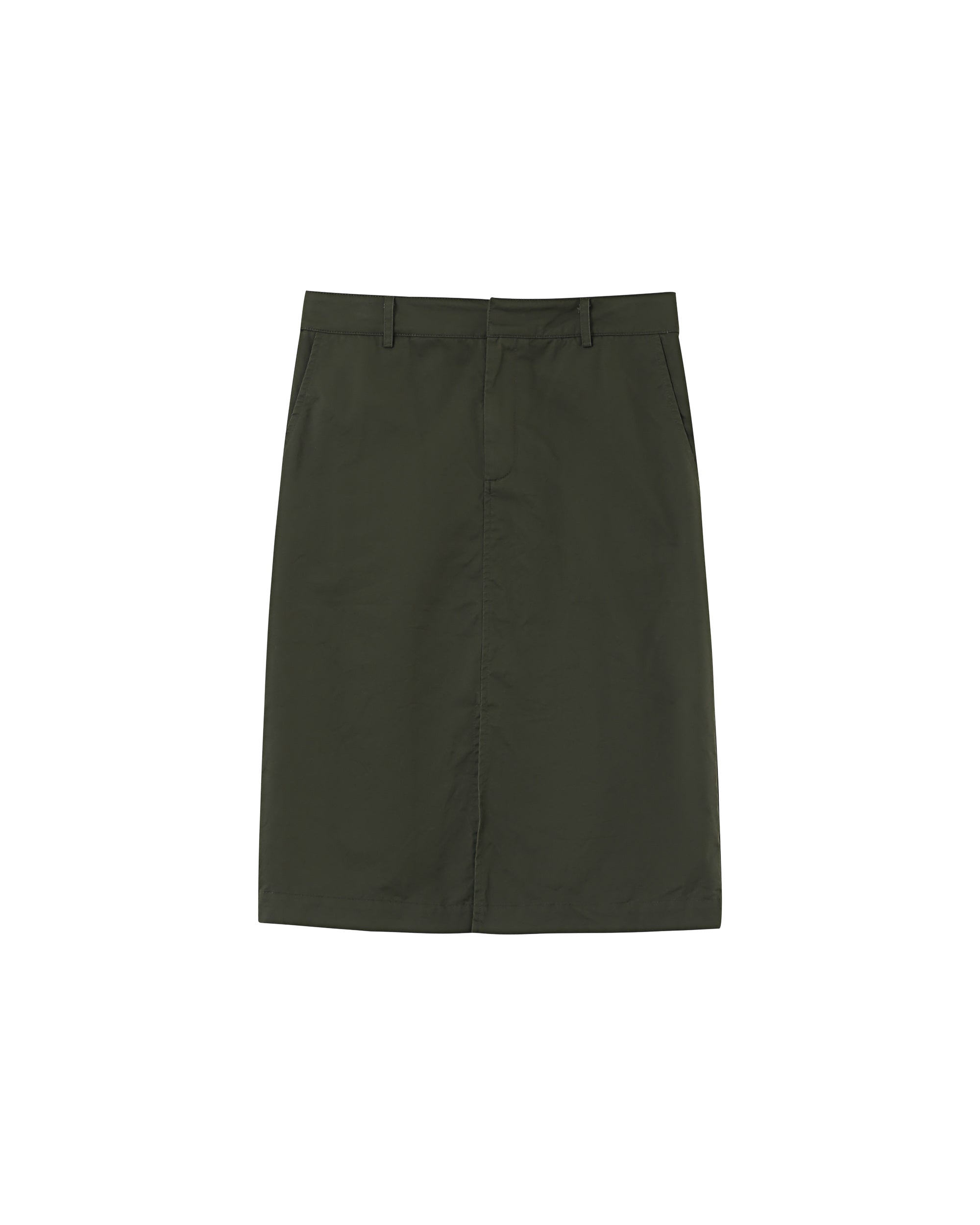 Jupe mi-longue crayon kaki Pencil