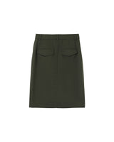 Jupe mi-longue crayon kaki Pencil