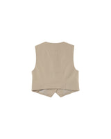 Buttoned straight waistcoat beige Penn