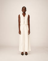 Buttoned straight waistcoat ecru Penn