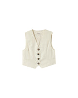 Buttoned straight waistcoat ecru Penn