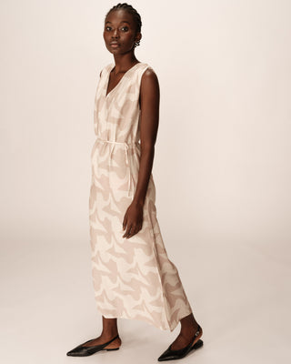 ROBE LONGUE BEIGE PENSEE