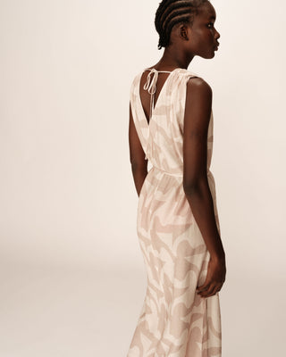 ROBE LONGUE BEIGE PENSEE