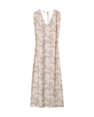 ROBE LONGUE BEIGE PENSEE