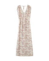 Robe longue imprimée beige Pensee