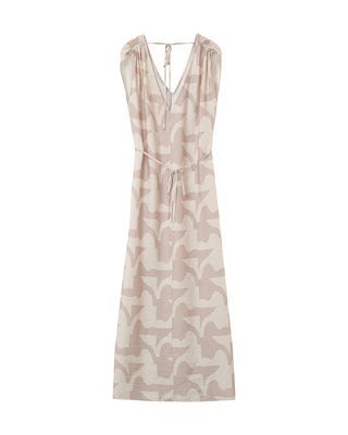 ROBE LONGUE BEIGE PENSEE