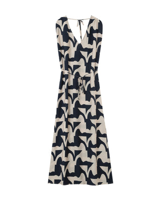 ROBE LONGUE MARINE PENSEE