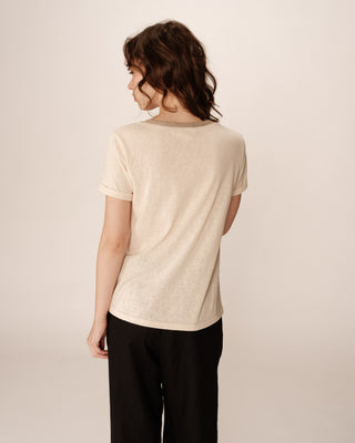 T-SHIRT BEIGE TOP