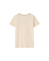 V-neck lurex top beige Pepito_13192
