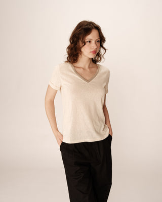 T-SHIRT BEIGE TOP