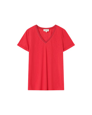T-SHIRT ROUGE TOP