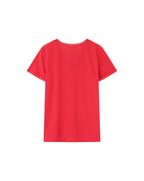 V-neck lurex top red Pepito_13192