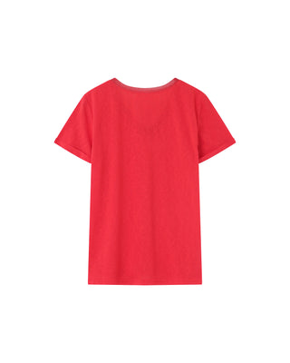 T-SHIRT ROUGE TOP