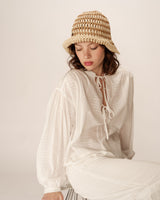 Raphia bucket hat beige Pepper