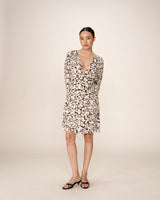 Robe portefeuille nouée noir Percy