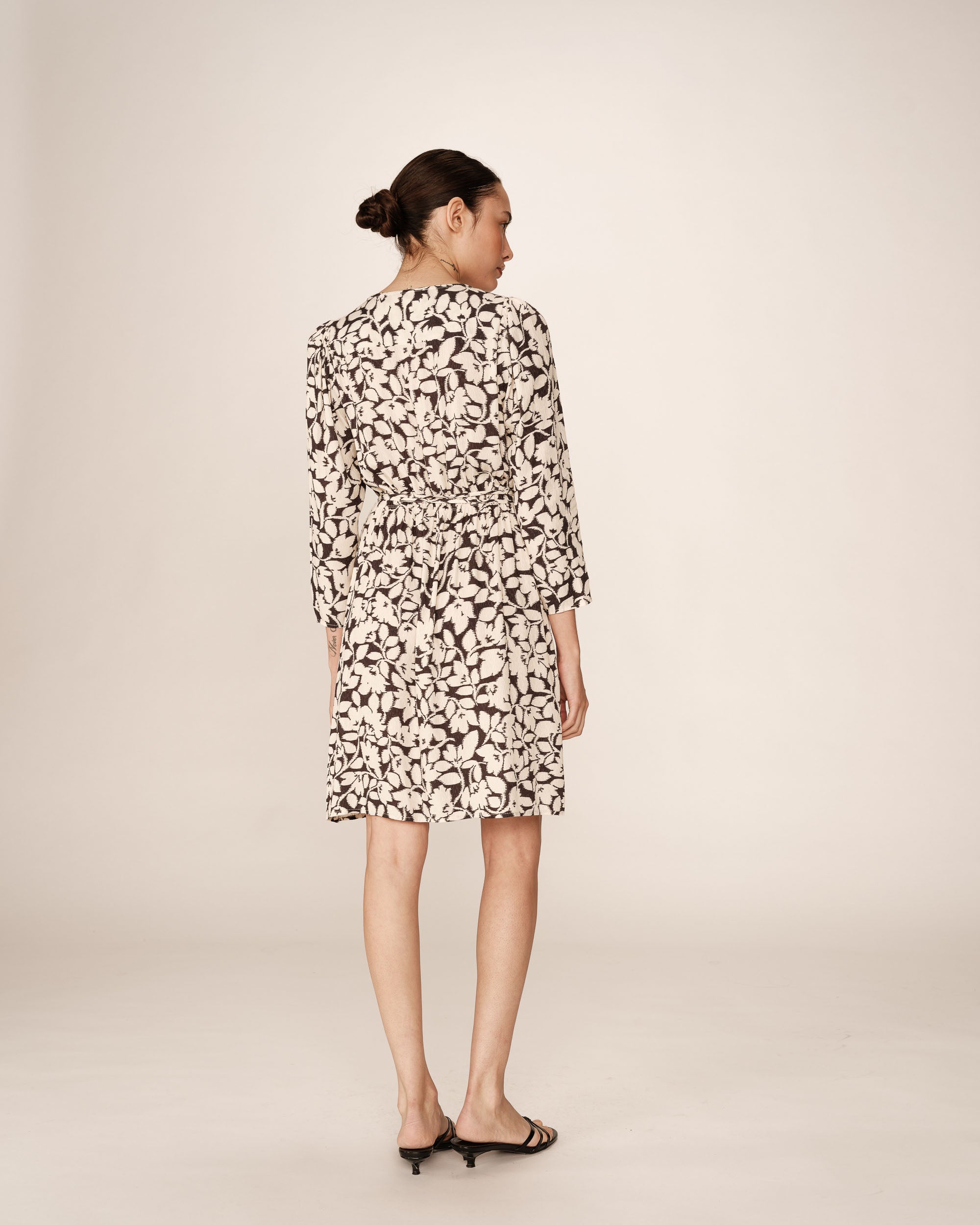 Robe portefeuille nouée noir Percy