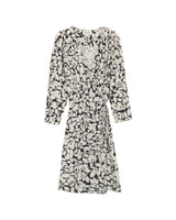 Robe portefeuille nouée noir Percy