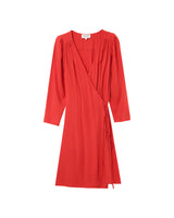 Robe portefeuille nouée terracotta Percy