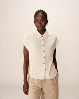 Short-sleeved shirt beige Perez_13104