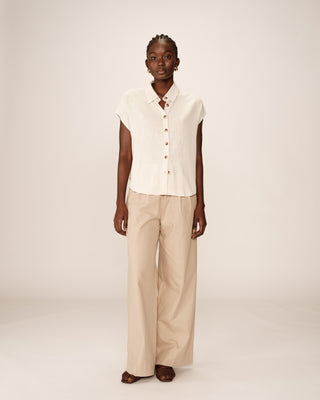 SHIRT BEIGE TOP
