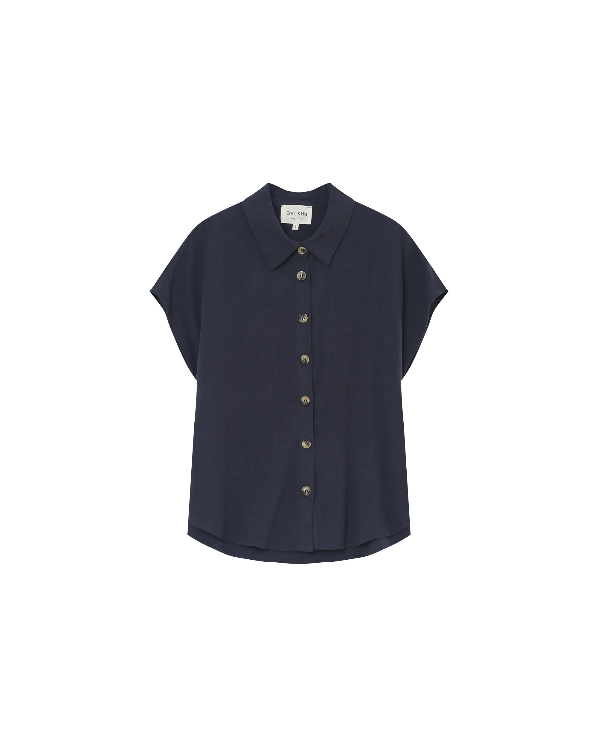 Short-sleeved shirt marine Perez_13104