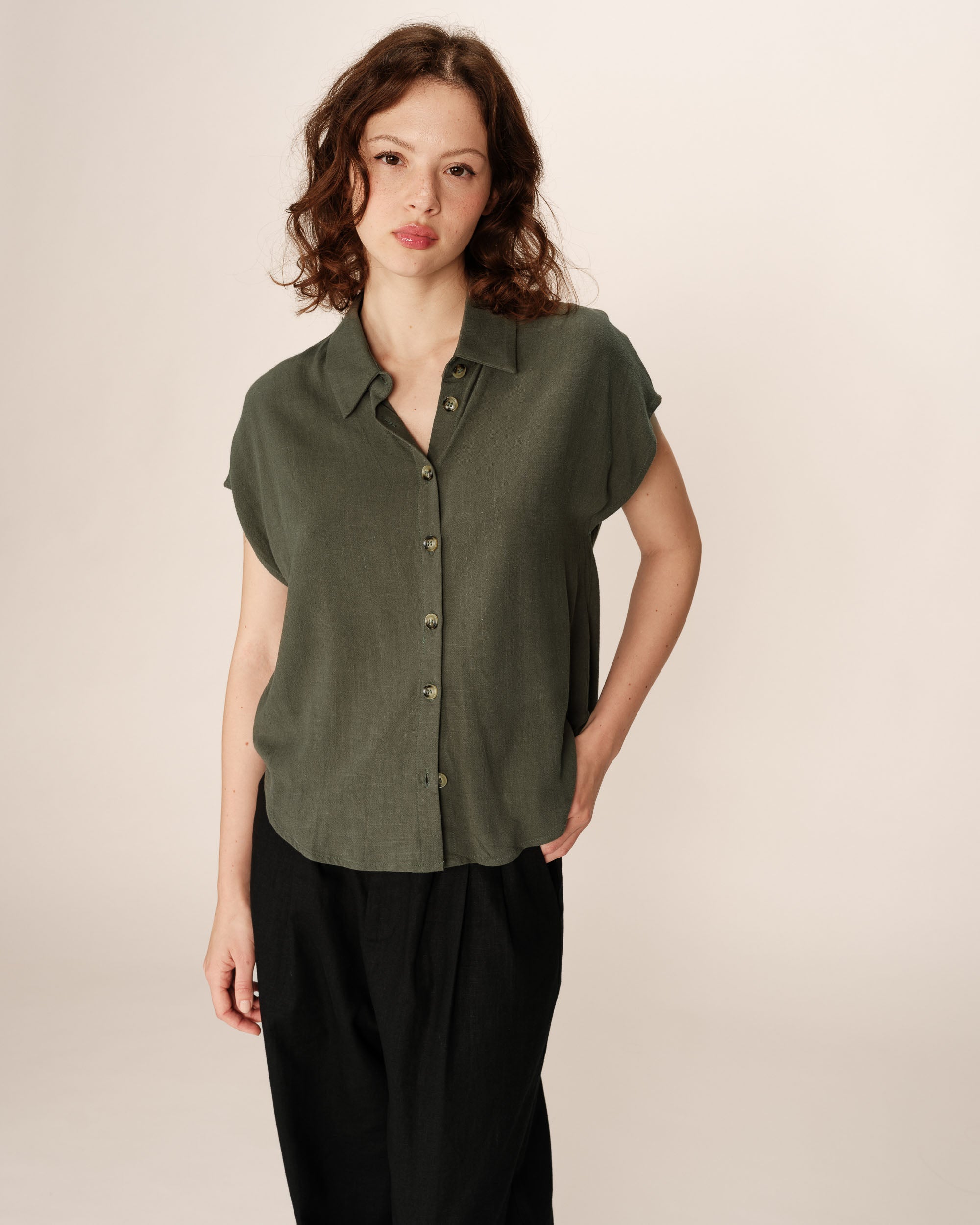 Short-sleeved shirt vert Perez_13104