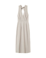 Robe mi-longue dos nu beige Perla