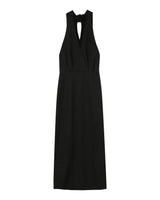 Robe mi-longue dos nu noir Perla