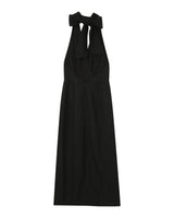 Robe mi-longue dos nu noir Perla