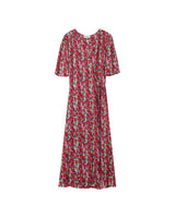 Robe longue portefeuille rouge Perline