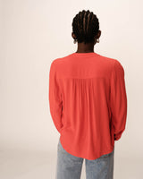 Loose blouse terracotta Perrone