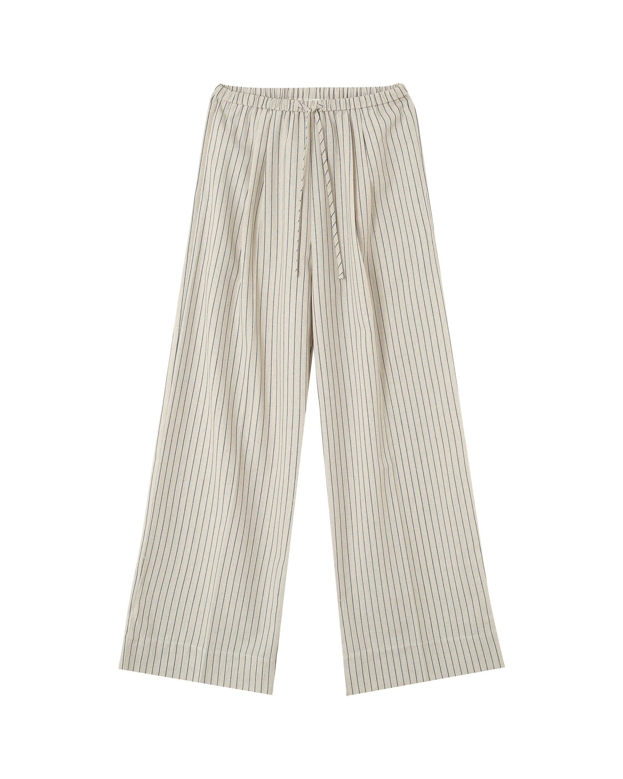 Pantalon raye elastique beige Perry