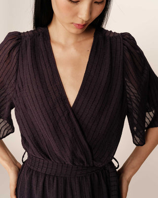 ROBE LONGUE MARINE PERSE