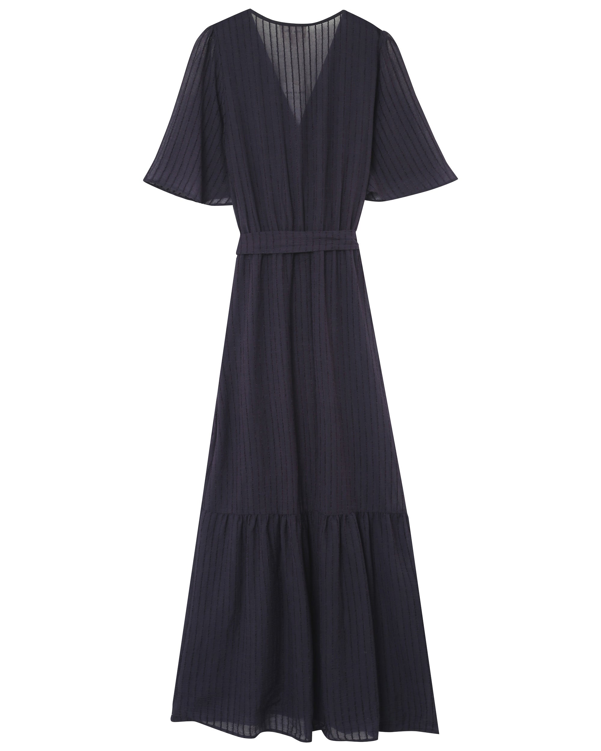 Robe longue trapÃƒÂ¨ze marine Perse