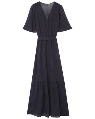 ROBE LONGUE MARINE PERSE