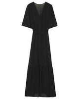 Robe longue trapÃƒÂ¨ze noir Perse