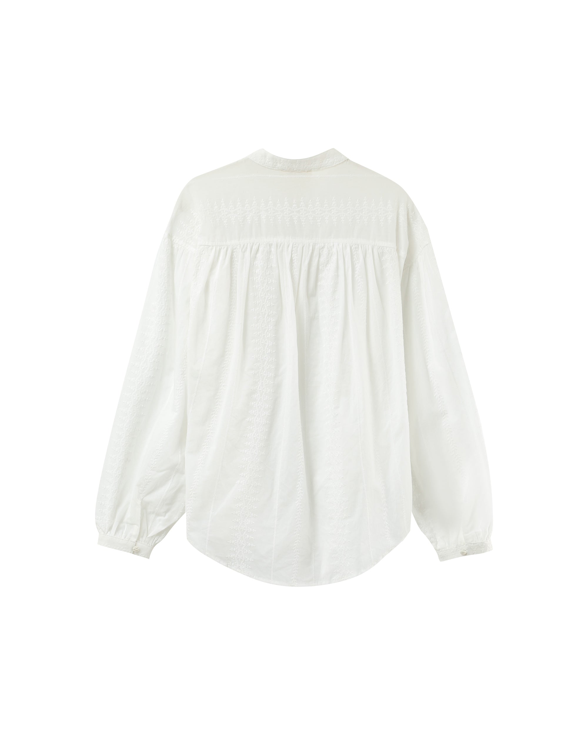 Embroidered collar blouse ecru Persia